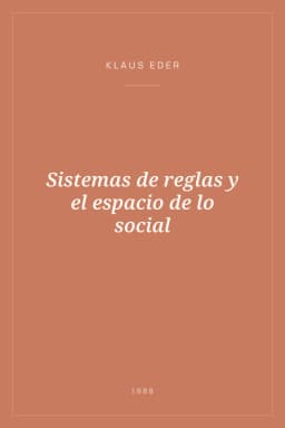 Portada de Sistemas de reglas y el espacio de lo social