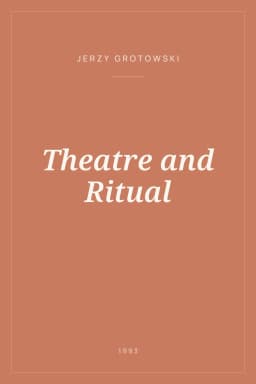 Portada de Theatre and Ritual