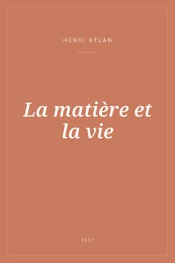 Portada de La matière et la vie