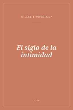 Portada de El siglo de la íntimidad