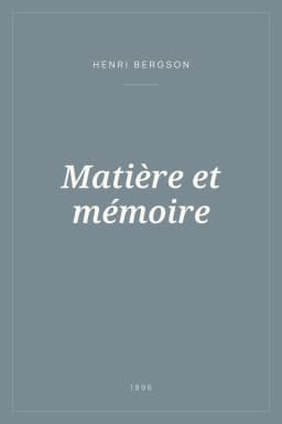 Portada de Matière et mémoire