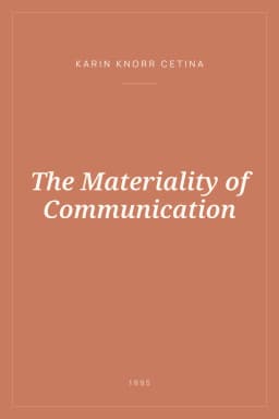 Portada de The Materiality of Communication