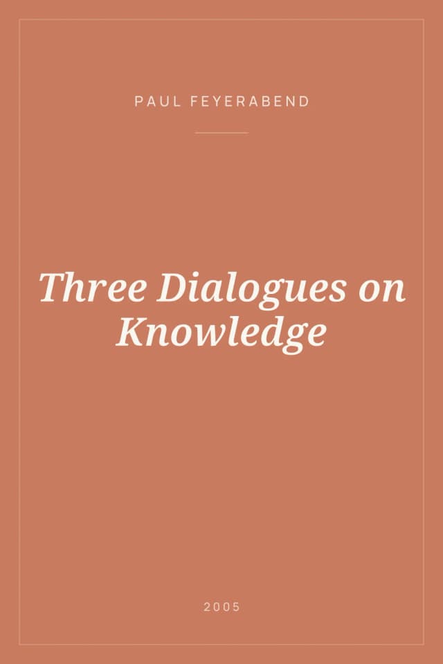 Portada de Three Dialogues on Knowledge