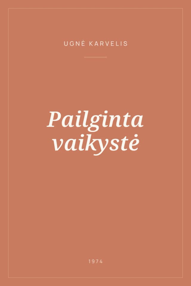 Portada de Pailginta vaikystė