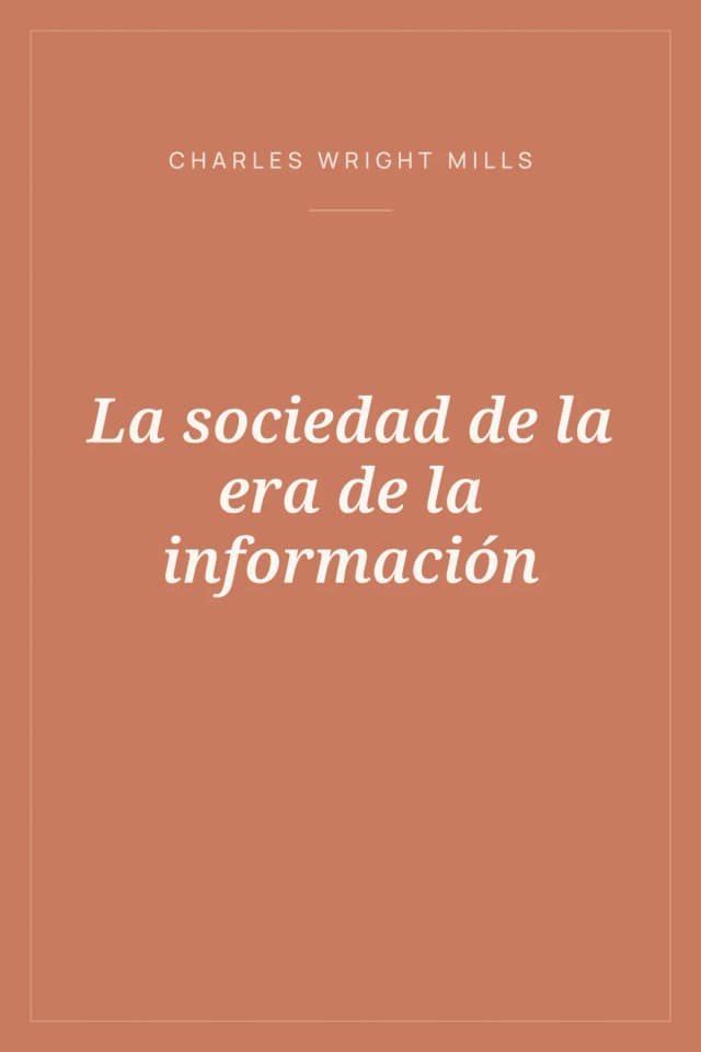 Portada de La sociedad de la era de la información