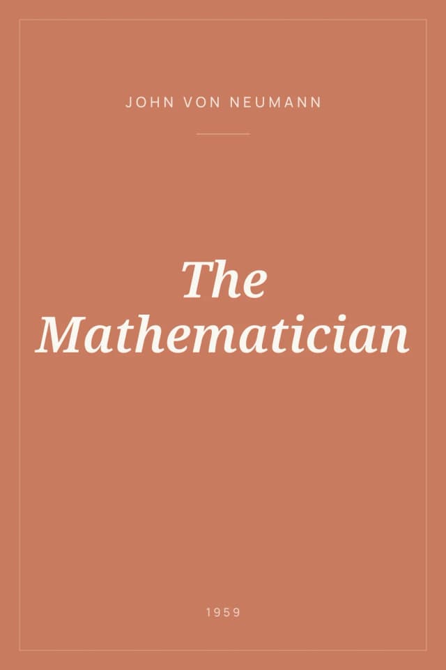 Portada de The Mathematician