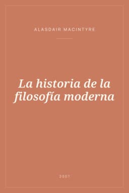 Portada de La historia de la filosofía moderna