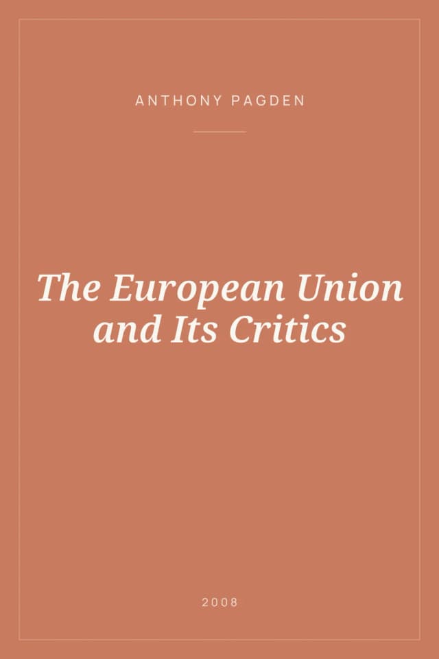 Portada de The European Union and Its Critics