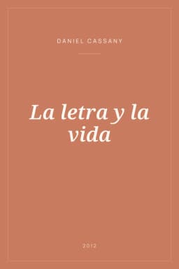 Portada de La letra y la vida