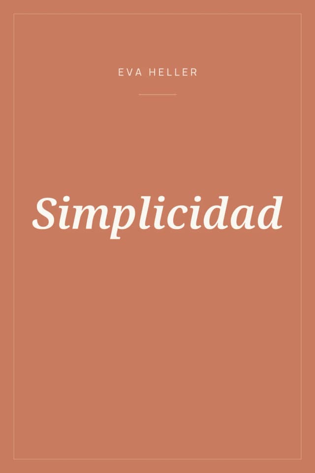 Portada de Simplicidad