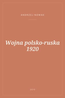 Portada de Wojna polsko-ruska 1920