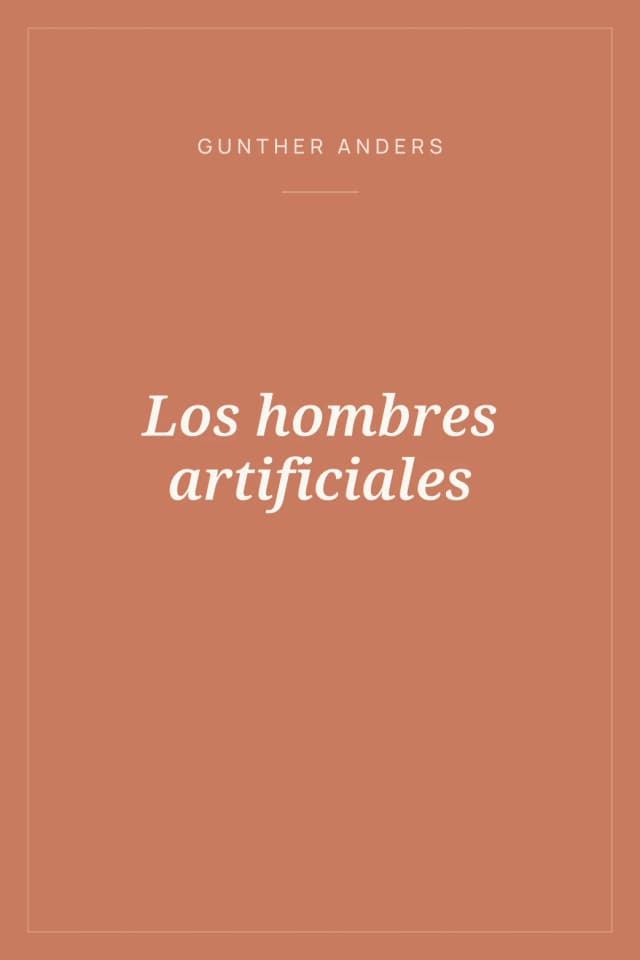 Portada de Los hombres artificiales