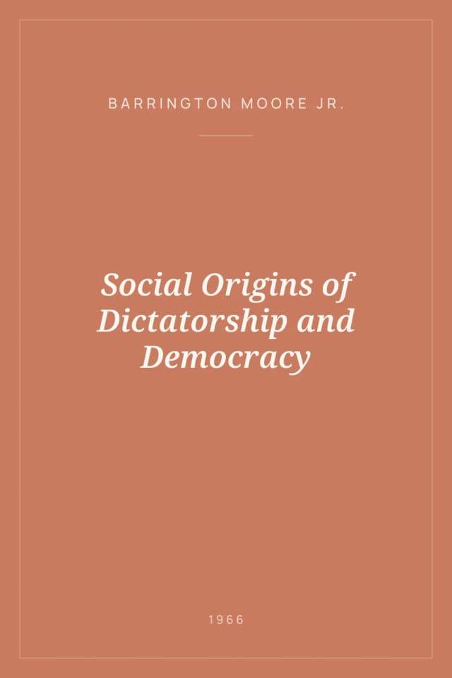 Portada de Social Origins of Dictatorship and Democracy