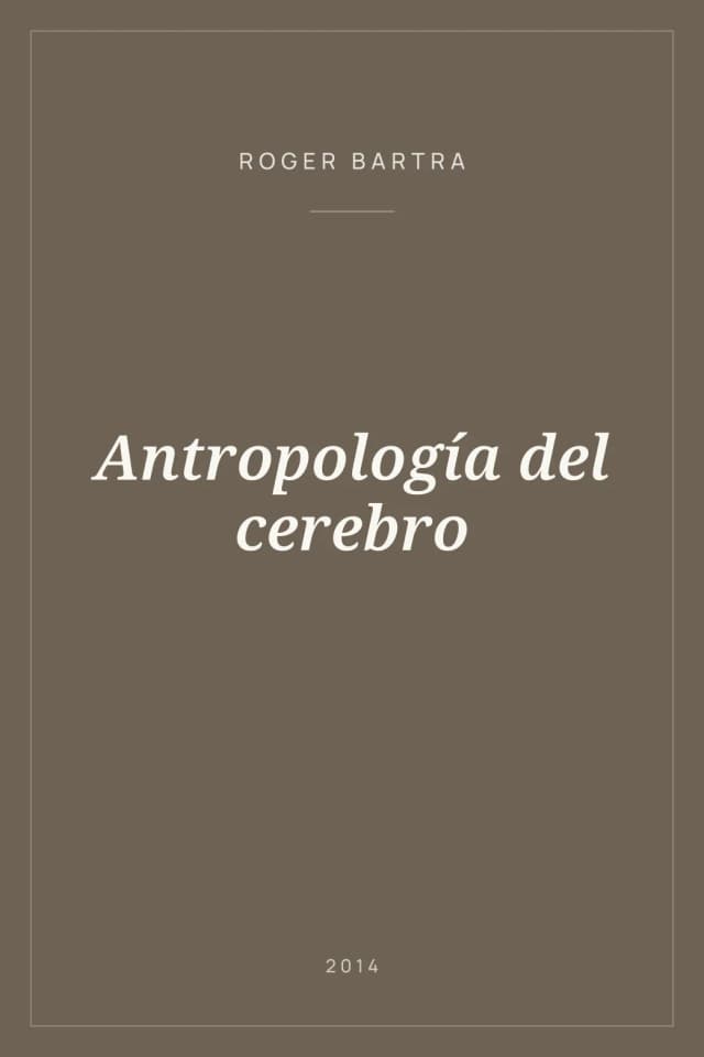 Portada de Antropología del cerebro