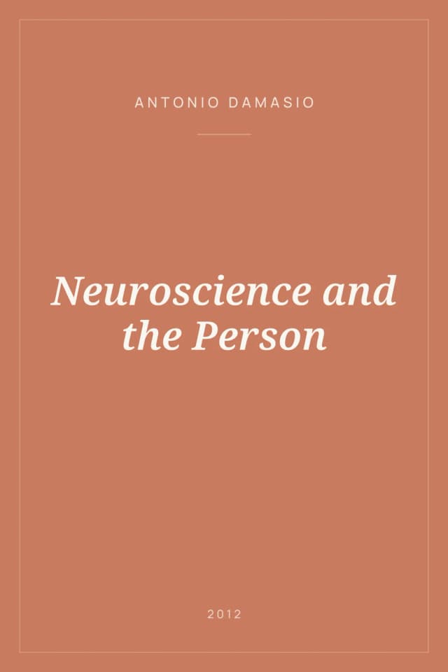 Portada de Neuroscience and the Person