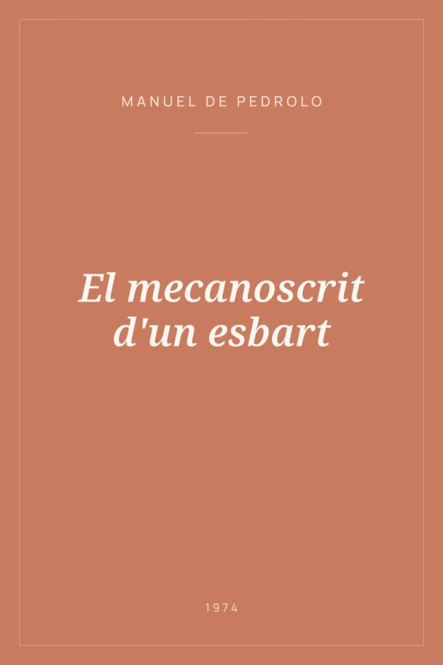 Portada de El mecanoscrit d'un esbart