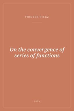 Portada de On the convergence of series of functions