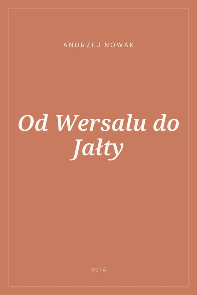 Portada de Od Wersalu do Jałty