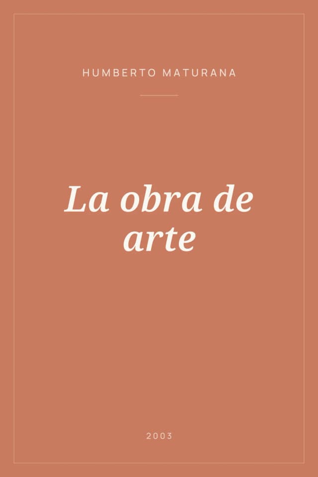 Portada de La obra de arte