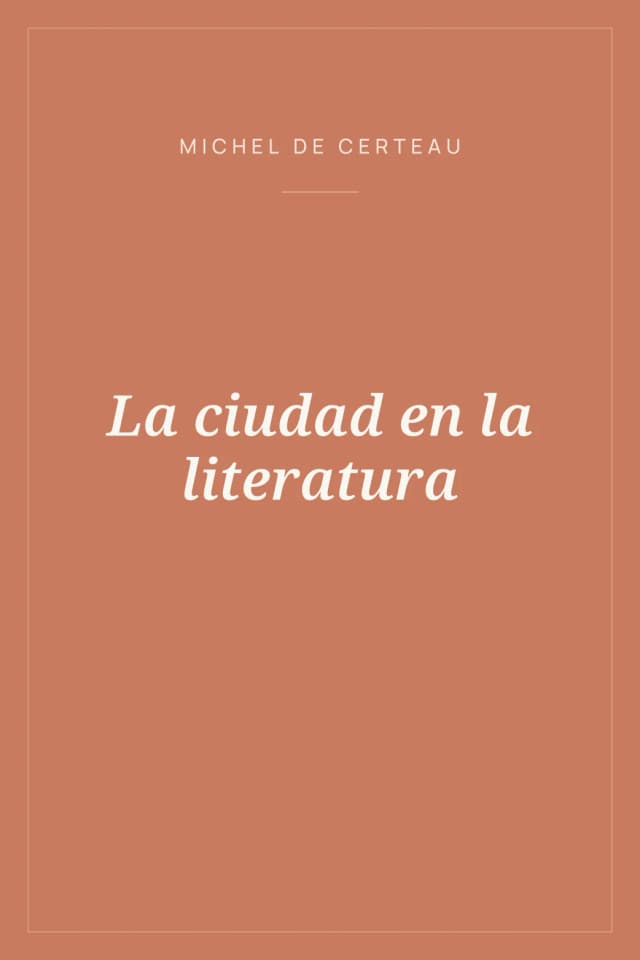 Portada de La ciudad en la literatura