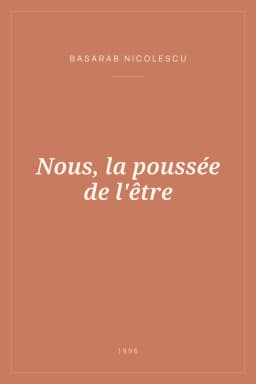 Portada de Nous, la poussée de l'être