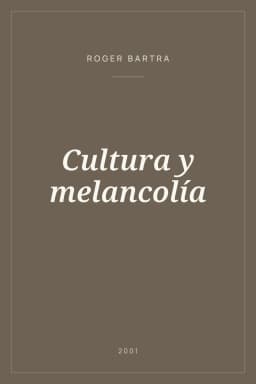 Portada de Cultura y melancolía