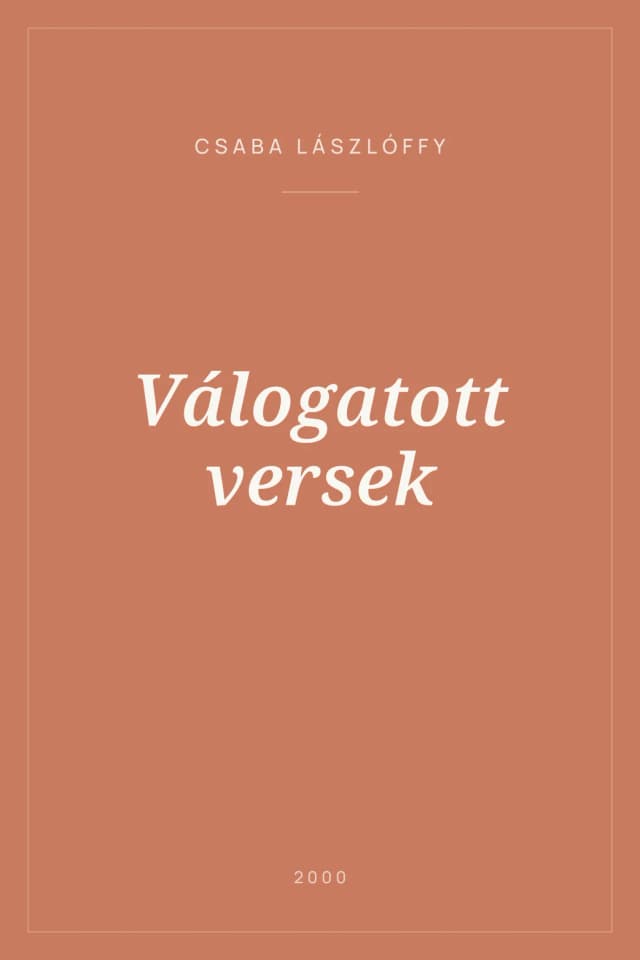 Portada de Válogatott versek