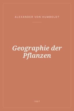 Portada de Geographie der Pflanzen