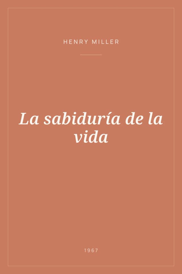 Portada de La sabiduría de la vida