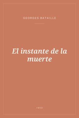 Portada de El instante de la muerte