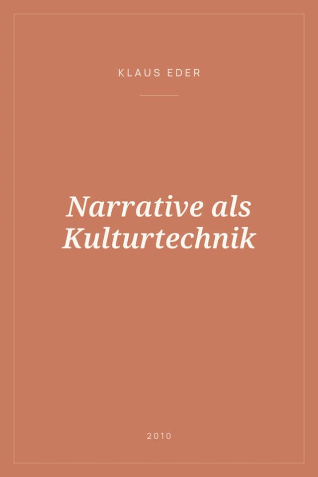 Portada de Narrative als Kulturtechnik