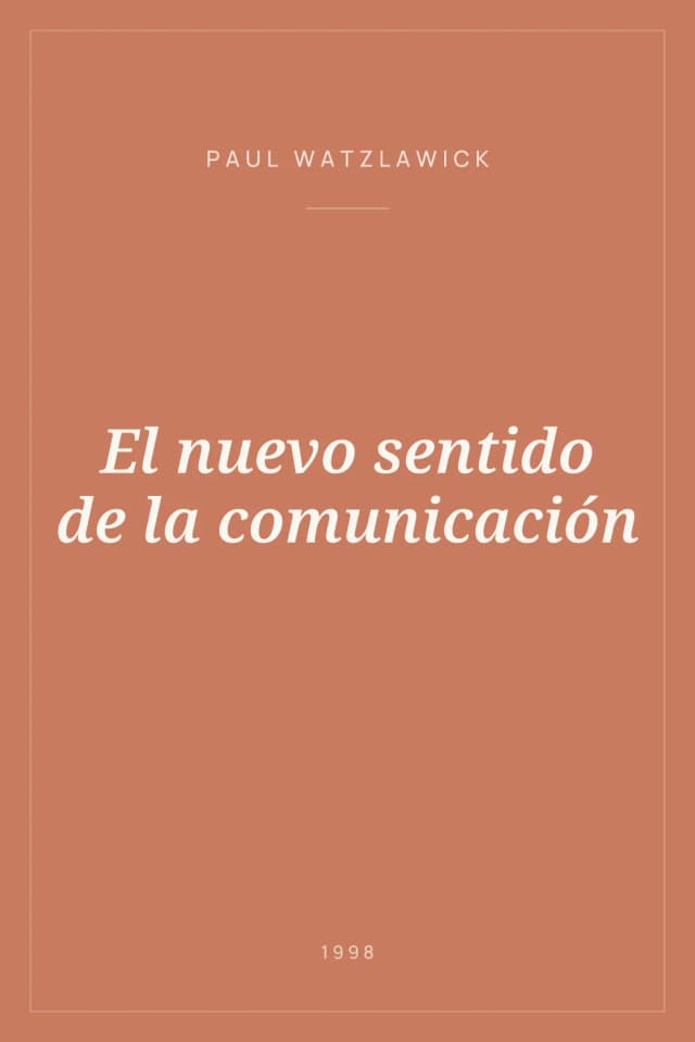 Portada de El nuevo sentido de la comunicación