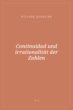 Portada de Continuidad und irrationalität der Zahlen