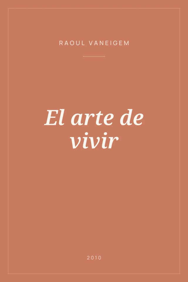 Portada de El arte de vivir
