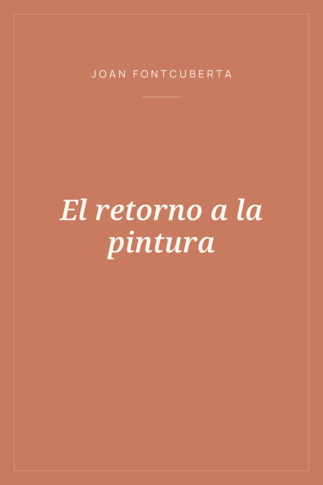 Portada de El retorno a la pintura