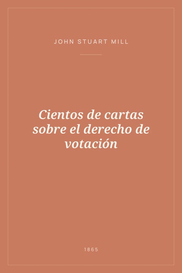Portada de Cientos de cartas sobre el derecho de votación