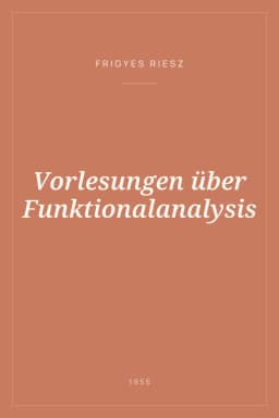 Portada de Vorlesungen über Funktionalanalysis