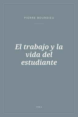Portada de El trabajo y la vida del estudiante