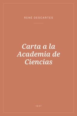 Portada de Carta a la Academia de Ciencias