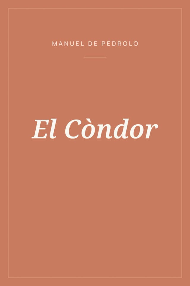 Portada de El Còndor