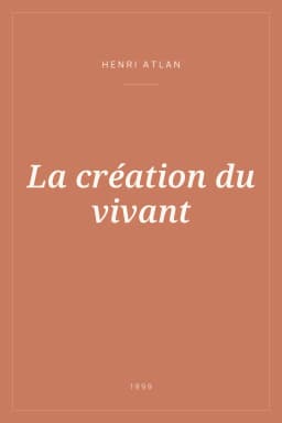 Portada de La création du vivant