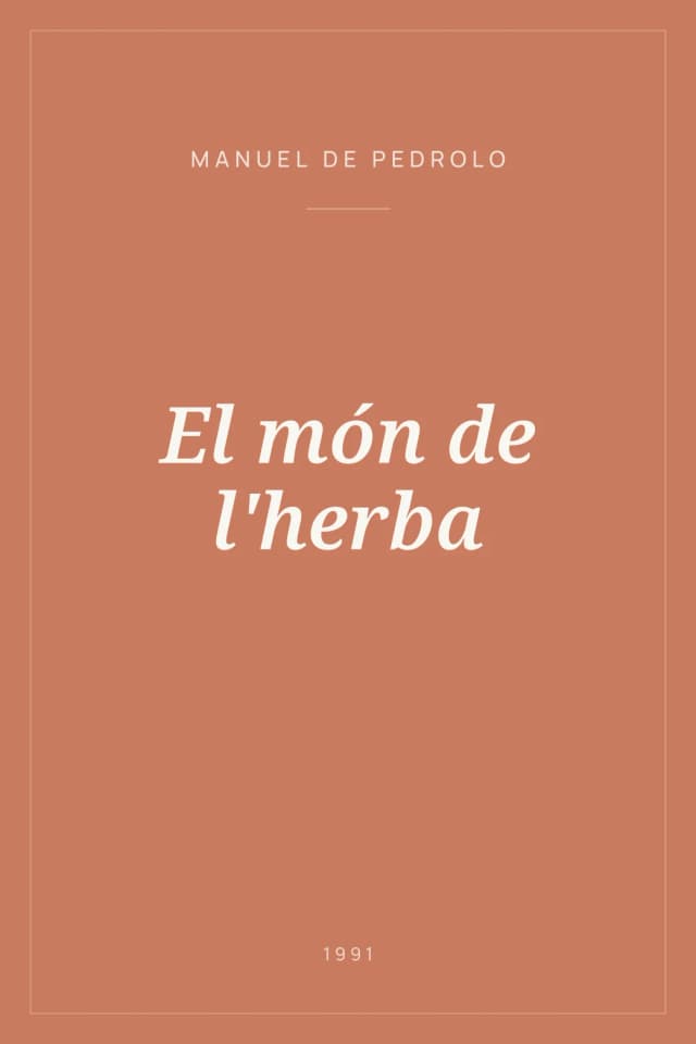 Portada de El món de l'herba