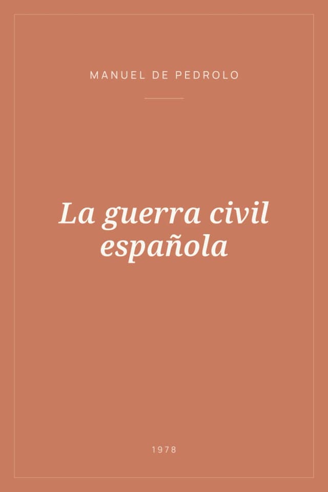 Portada de La guerra civil española