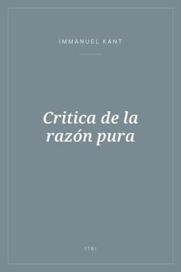 Portada de Critica de la razón pura