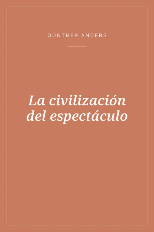Portada de La civilización del espectáculo
