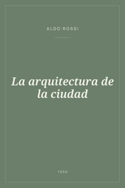 Portada de La arquitectura de la ciudad