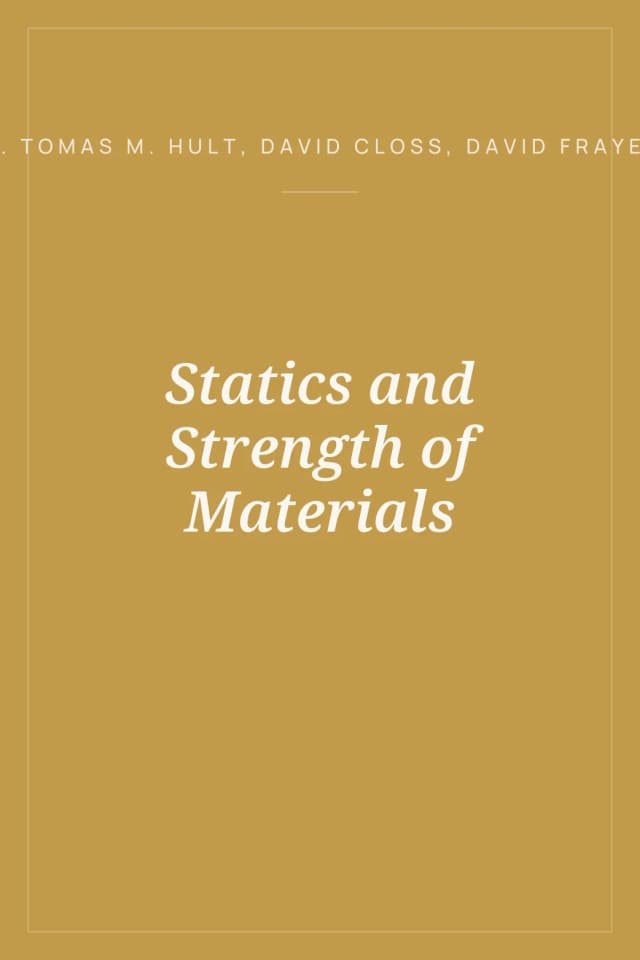 Portada de Statics and Strength of Materials