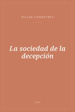 Portada de La sociedad de la decepción