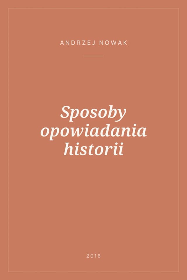Portada de Sposoby opowiadania historii