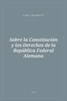 Portada de Sobre la Constitución y los Derechos de la República Federal Alemana